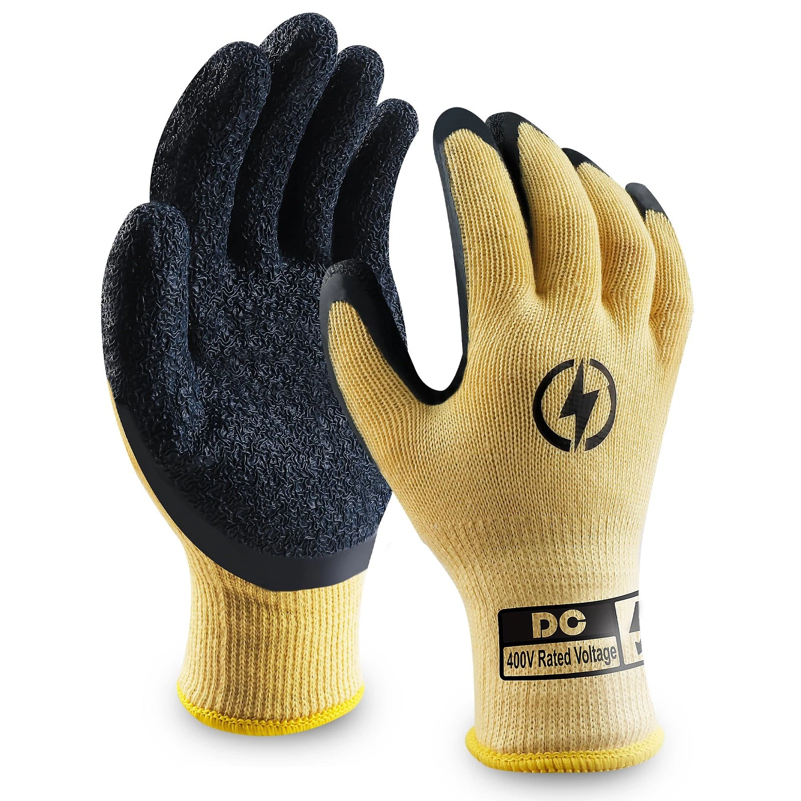 Electrical Insulated Gloves 400V Voltage Resistance Work Gloves with Rubber