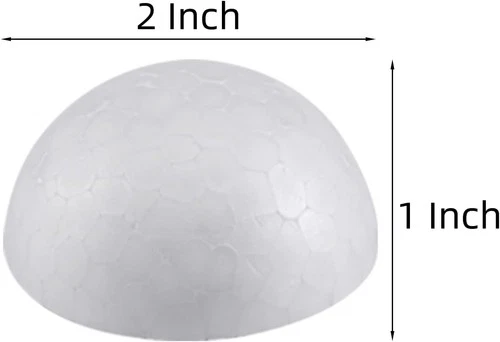 Craftjie 14 Stück 4 Zoll Halbschaumkugeln weiß halbrund Styroporschaumkugeln - Bild 3 von 4