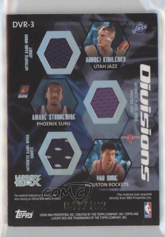 2005 Luxury Box Divisions Relics Amare Stoudemire Samuel Dalembert Ben Wallace - Image 2 of 2