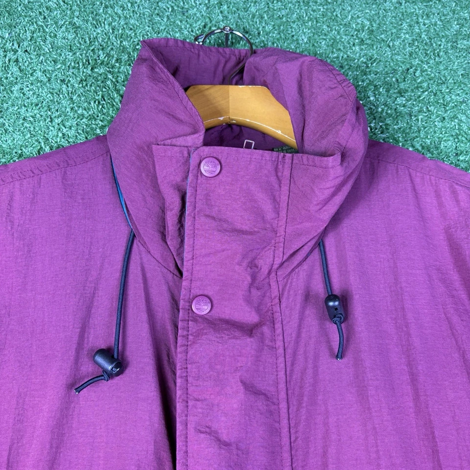 Vintage 80s Timberland Weathergear Retro Maroon Full Zip Ski Jacket Men's Large - Image 3 of 4