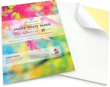 EVG 20 Sheets A4 White MATT Self Adhesive/Sticky Back Label Printing Paper