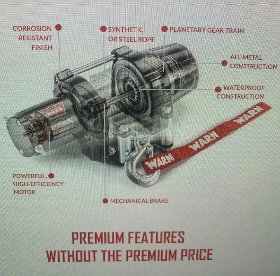KIT COMPLETO CABRESTANTE ATV WARN VRX 2500LB PARA ARCTIC CAT 2003-2005 500 TRV 4X4 Foto 4 de 4