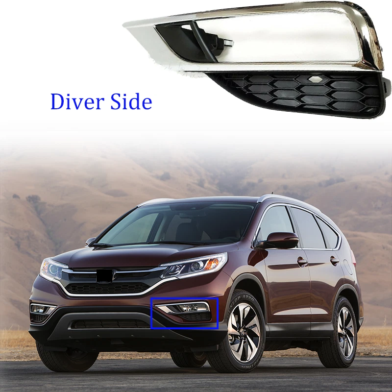 For Honda CR-V CRV 2015 2016 Front Bumper Fog Light Bezel Cover LH  