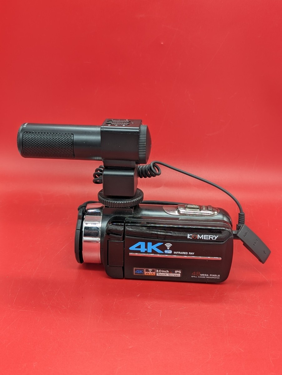 KOMERY Video Camera with Microphone 4K Camcorder Digital Video Recorder 