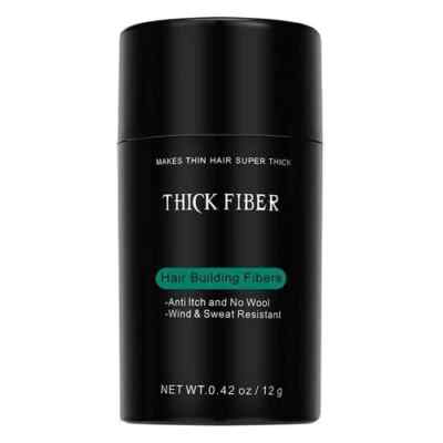 THICK FIBER Hair Building Fibers (DARK BROWN) 12gm - Hair Fibers For Thinning Ha