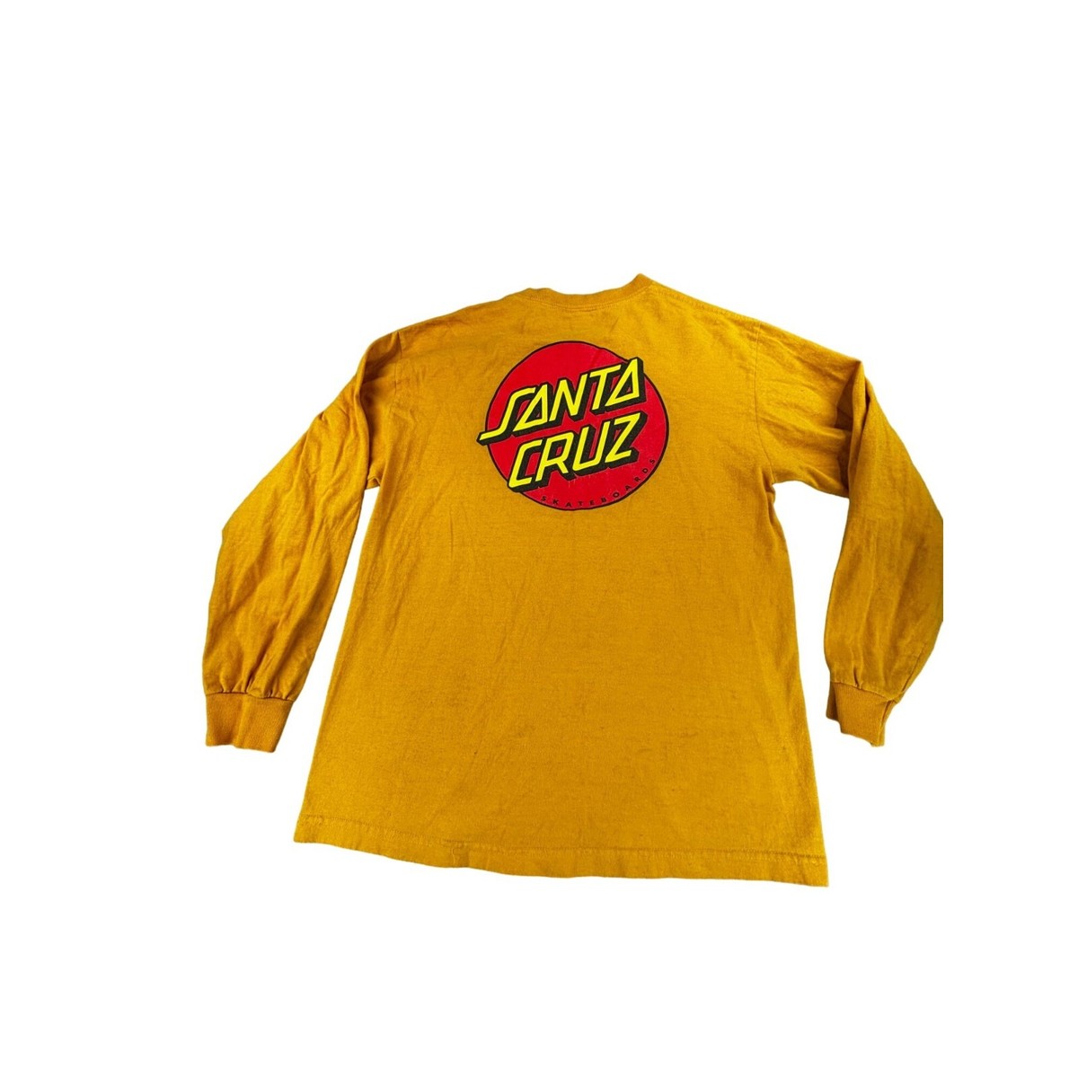 Vtg Santa Cruz Skateboard Tee Shirt Yellow Long-Sleeve Skater | eBay