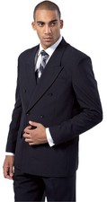 Men's Polyester With Rayon Double Breasted button suit by Fortion Landi 5901
