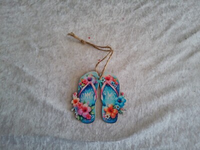 Deko-Anhänger/neu/FlipFlop/Zehentrenner/Holz (7)