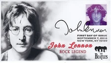 AO- 5314-4, 2018, John Lennon,  Add-on Cover, First Day Cover, Pictorial Postmar