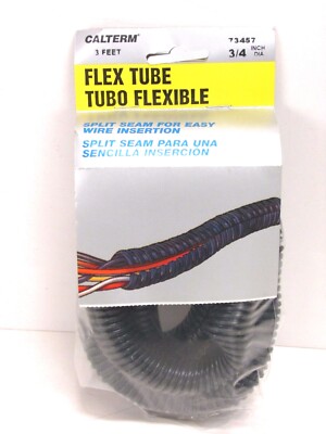 NEW! CALTERM FLEX BLACK SPLIT POLY WIRE LOOM, 3/4'' x 3', #73457