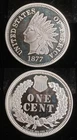 US 1877 Indian Head Penny 2 Troy Oz 999 Silver Round Coin Proof 24231