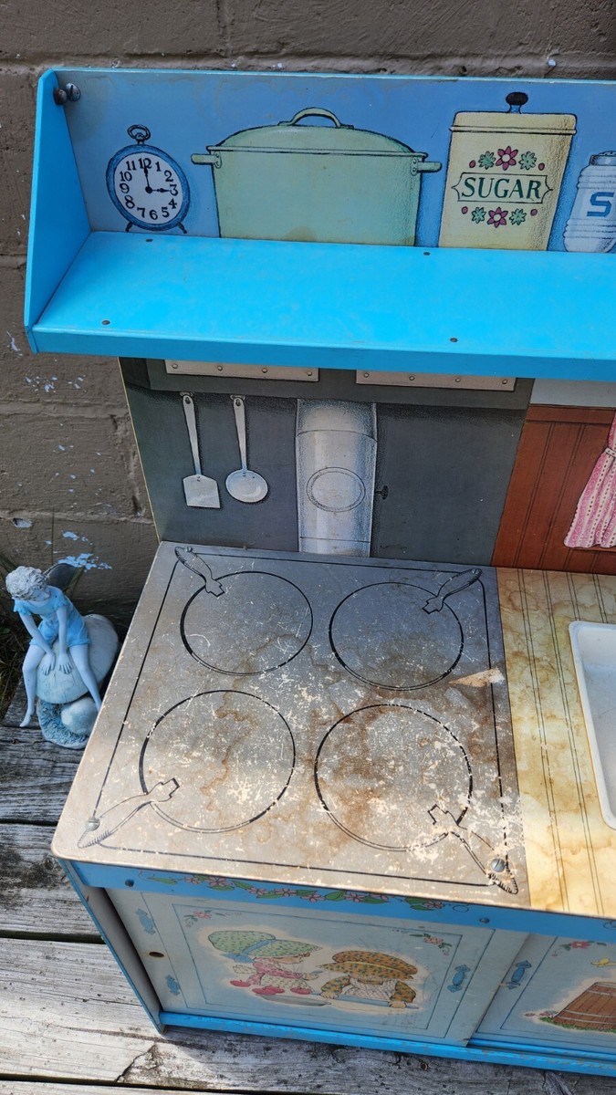 Vintage Holly Hobbie Buffet Kitchen Cabinet / Shelf / Oven / Sink