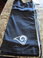 NWT MAJESTIC NFL LA LOS ANGELES RAMS MENS JERSEY KNIT 2 POCKET SHORTS NAVY  4X