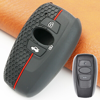3 Tasten Schlüsselhülle Schlüssel Silikon Gehäuse Für Subaru Legacy Outback BRZ,