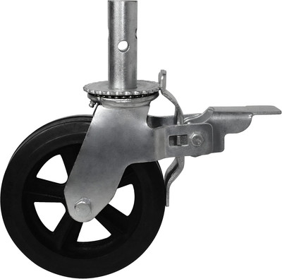 8 Inch Scaffolding Wheels, Scaffold Caster with Dual Locking Brakes, Heavy Duty 