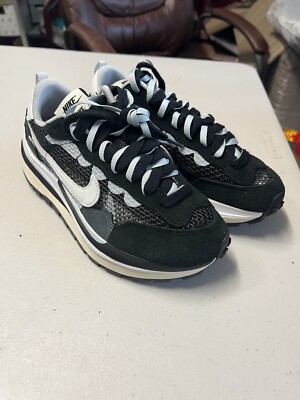 NEW Nike Vaporwaffle Sacai Black White - Size 5.5 (No Box) | eBay
