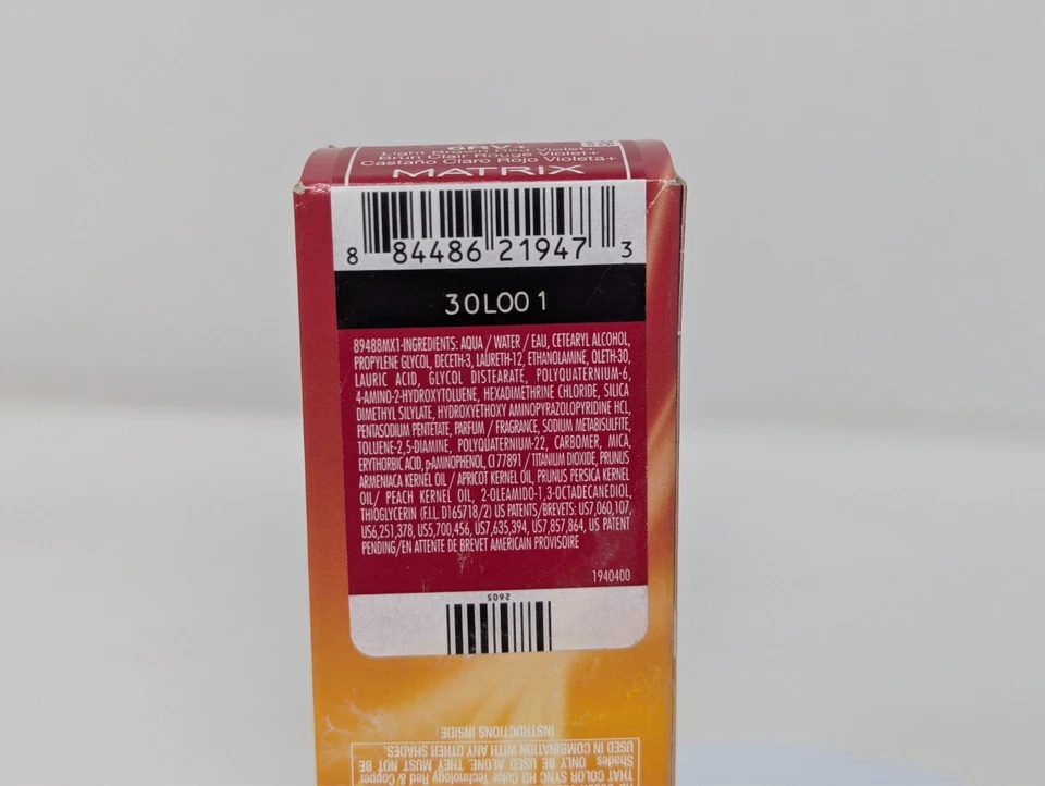 Matrix цвет синхронизации крем волос Demi-Color - 6RV + светло-коричневый красный фиолетовый + - Изображение 4 из 4