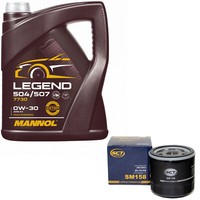 MotoröL Set 0W-30 5 Liter + ÖLfilter SM 158 FüR Infiniti Q30 Mercedes B-Klasse