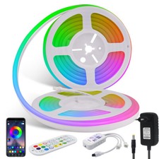 Neon LED Strip Streifen RGB Schlauch diffus Lichtband Dimmbar Wifi APP 12V Trafo