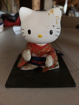 Hello Kitty kimono Japanese Doll Japanese pattern with wooden tag New 