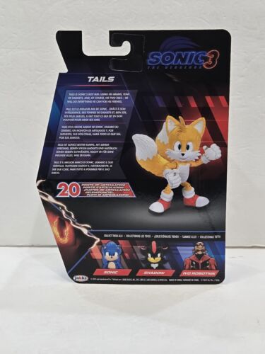 2024 Sonic The Hedgehog 3 Movie TAILS 5” Action Figure Jakks Pacific NEW SEALED! - Picture 3 of 3
