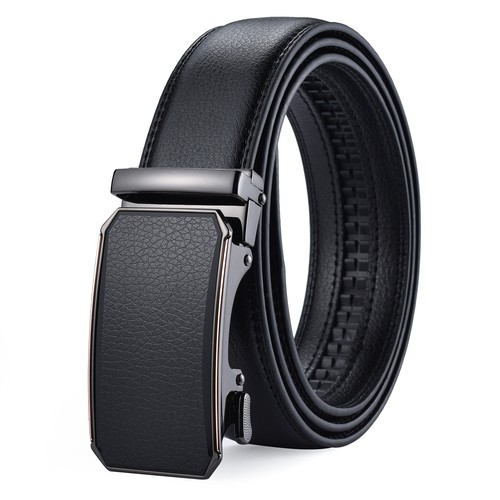 HJones Oferta Oferta Cinturón de Cuero de Vaca Automático Hebilla Cinturón Trinquete Correa - Imagen 7 de 7