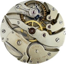 Antique 43mm Agassiz Mechanical Pocket Watch Movement w Ornate Engraved Dial