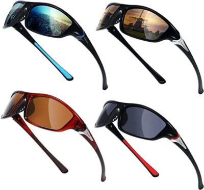 4 Pairs Unisex Polarized Sunglasses UV Protection Sports  display picture 1