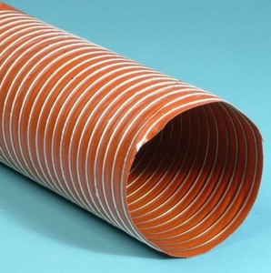 ducting flexible orange air hose v9 4m silicone temperature feed