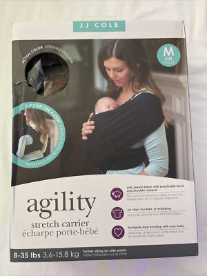 JJ Cole Agility Stretch Carrier, Black, Medium