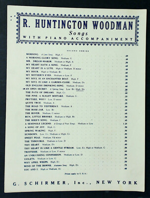 An Open Secret High D Flat Voice  R. Huntington Woodman 1925