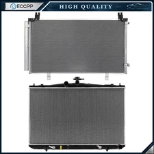 Aluminum Radiator & AC Condenser Cooling Kit For 2017 2018-2020 Toyota Sienna