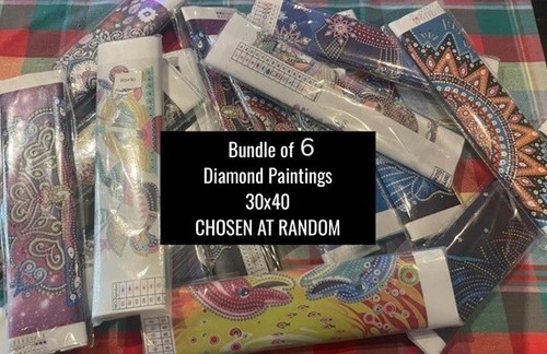 MYSTERY BUNDLE x 6 Partial Special Shaped Diamond Painting Kits Crystal/Luminous