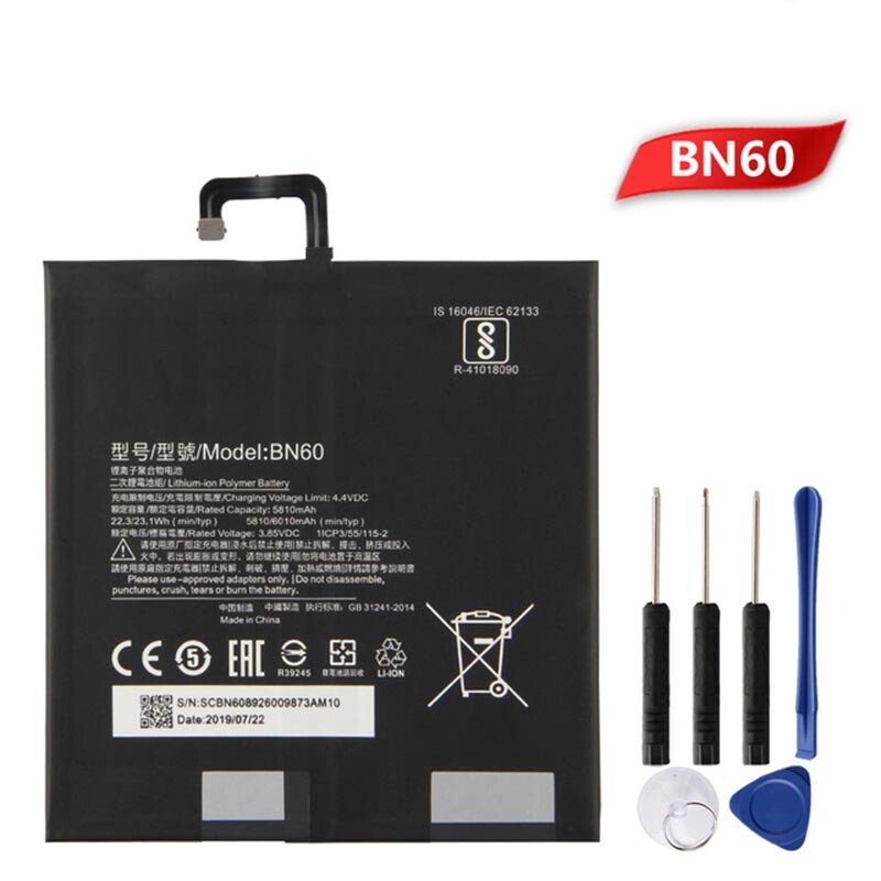 New Replacement Phone Battery BN60 For Xiaomi Mipad 4 Pad 4 Tablet