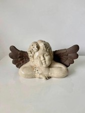 Statue décorative ange / chérubin en céramique émaillée – Décoration jardin ou