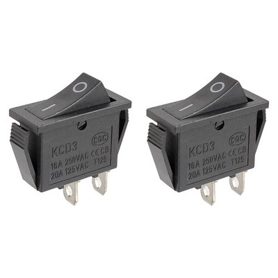 2Pcs Rocker Switch ON/Off 2 Position 2 Pin, AC 15A/250V, 20A/125V,KCD3...