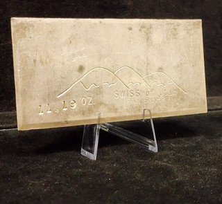 Vintage 11.19 oz Draper Mint Swiss of America UTAH .999 Extruded Silver Bar