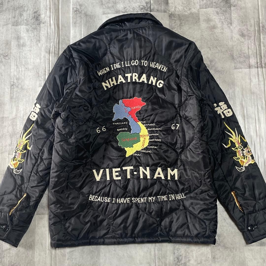 Tailor Toyo Vietnam Souvenir Jacket Reversible Black Size L