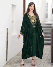 Women's Stylish Elegant African work Velvet Kaftan Elegant Embroidered Designer