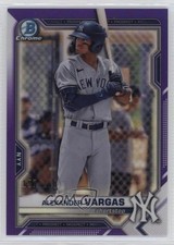 2021 Bowman Draft Chrome Purple Refractor 157/250 Alexander Vargas #BDC-121 0hw6