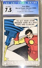 Iron Man 1966 Donruss Marvel Super Heroes CGC 7.5 nonsports trading comic card