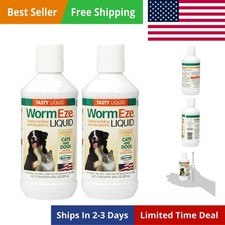WormEze Liquid Canine  Feline Antihelmintic, 8 oz Pack of 2