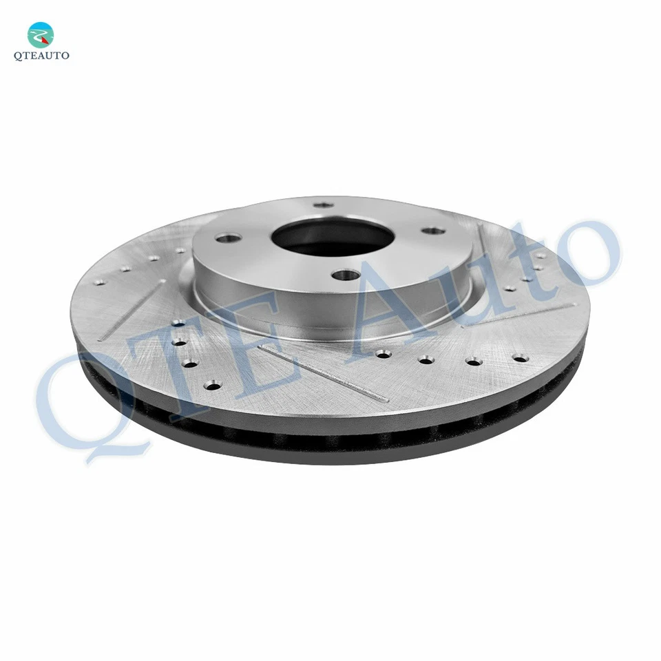 Rotores de disco de freio dianteiros perfurados com fenda 280mm para 2007-2012 Nissan Versa - Imagem 3 de 4