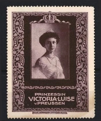 Marque publicitaire Princesse Victoria Louise de Prusse, Couronne royale - Photo 1/1