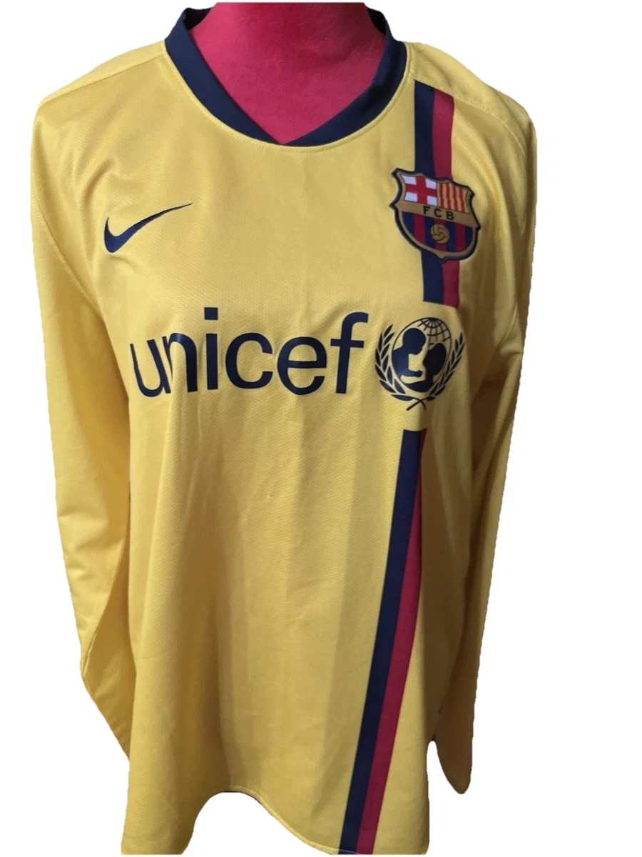 Lionel Messi#10 Barcelona 07/08 Away L Nike Long Sleeve Jersey | eBay