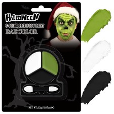 Black White Ogre Green Face Body Paint with Applicator, Oil Based Face Painting