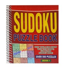 SPIRAL BOUND SUDOKU PUZZLE BOOK FUN FILLED - OVER 500 PUZZLES - 4 LEVELS  BK 1