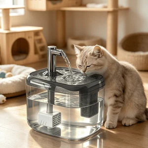 Automatic Pet Water Fountain in Black