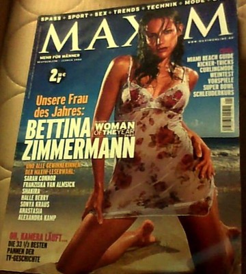 Maxim Magazin Deutschland 1/2003 - Bettina Zimmermann + Kleiner-Feigling Klappta