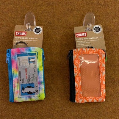 Chums Unisex OS Multi Color RFID Ripstop Surfshorts Wallet LTD 2 Pack NWT